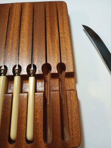 Vintage Hutzler's Department Store Baltimore MD 6pc Steak Knife Set (Sheffield) - Picture 10 of 15