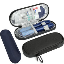 Insulin Pen Cooler Case TSA Approved Ice Pack Diabetic Travel Bag Black