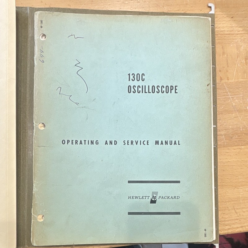 Hewlett-Packard 130C Oscilloscope Operating & Service Manual