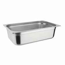 Vogue Stainless Steel 1/1 Gastronorm Pan 200mm - K918