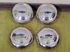 51 52 53 Chevrolet Dog Dish Hubcaps Set Of 4 Chevy 1951 1952 1953 Hub Caps