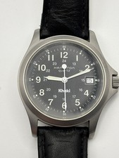Orologio Vintage Hamilton Khaki Quartz Field 9821B Quadrante Nero Lancaster USA Funzionante
