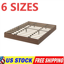 FULL TWIN QUEEN KING Size Bed Frame Wooden Platform Bed w/ Slats Floor-Standing