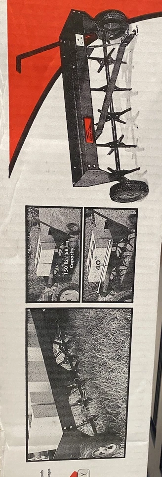 Aireador de enchufe trasero remolque Brinly 40" para tractores de césped y cortadoras de giro cero nuevo Foto 4 de 4