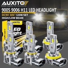 AUXITO Combo 9005 9006 H11 LED Headlight Light Kit High Low Beam Bulbs White A++