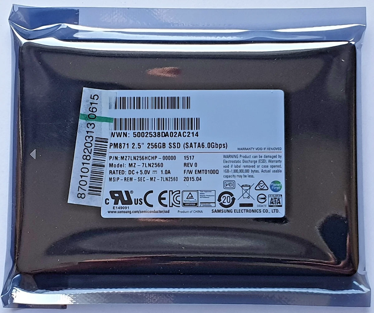 Samsung SATA III 2.5 in Form Factor 256 GB Internal Hard Disk