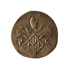 VIC PELLOFA. Escudo y mitra. P- S Crus. 2257. MONEDA LOCAL CATALANA. 