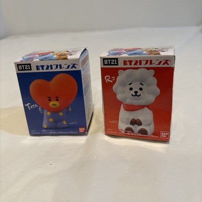 BT21 TATA & RJ  Kim Tae-Hyung BTS LINE FRIENDS Figure Soft Vinyl BANDAI JAPAN