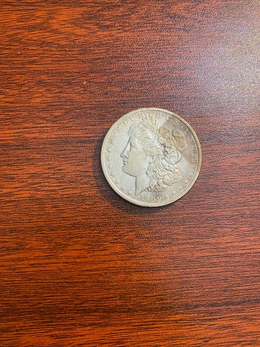 1886-O Morgan Silver Dollar VF-XF Rainbow Toned Better Date Raw - Lot #13