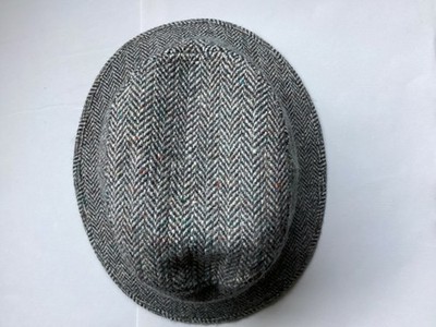 Kevin Howlin Donegal Tweed Fedora Hut Medium Grey Herringbone