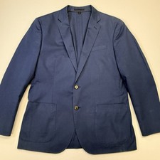 J Crew Sport Coat Mens 40R Crosby Navy Larusmiani Italian Fabric E8192 GUC