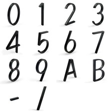 House Number Floating 5 Inch 125mm Black Handcrafted Modern door