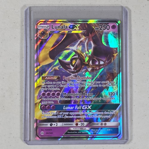 Pokemon Lunala GX Sun & Moon Base Set Ultra Rare Holo 66/149 TCG 2016 NM
