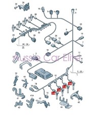 4pcs OEM Electrical Connector Housing For 2010-2013 AUDI A4 Q5 VW Jetta Golf 2.0