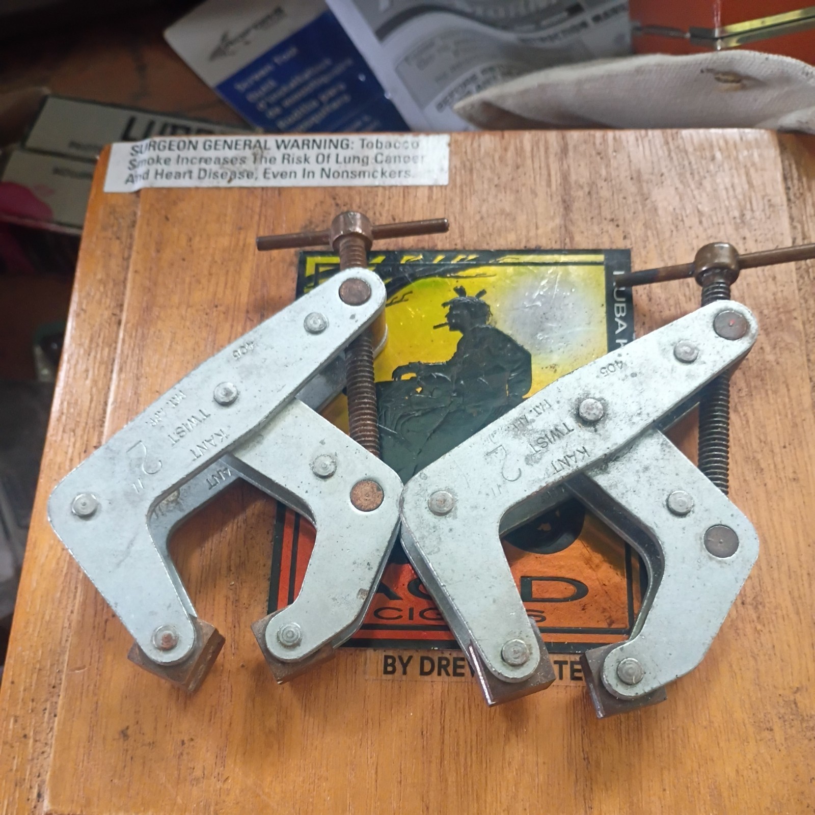 lot of 2 KANT-TWIST Welding Machinists Clamps made in the USA , 2"
