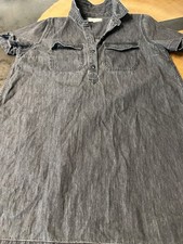 Madewell Black Denim Shirt Dress Short Sleeve Cotton Women’s M CLASSIC PREPPY