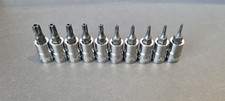 Blue Point Set of 10 Tamper-Proof Torx sockets 1/4" drive T30 to T6