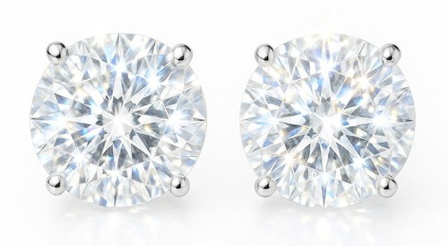 IGI Cert 10.04ct Lab Grown Diamond Stud PLAT Earrings E, VS1 Round Cut $15,000
