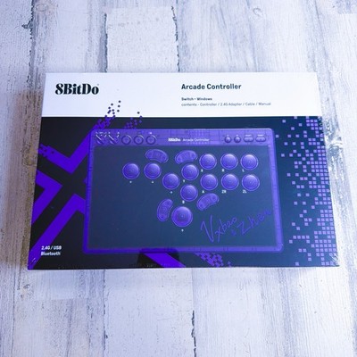 Arcade Controller Transparent Purple Signature Edition 8BitDo All-Button Switch