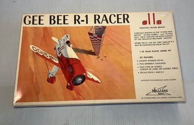 WILLIAMS Bros. Gee Bee R-1 Racer Model Kit 32-711 1/32 Scale Open Box Complete