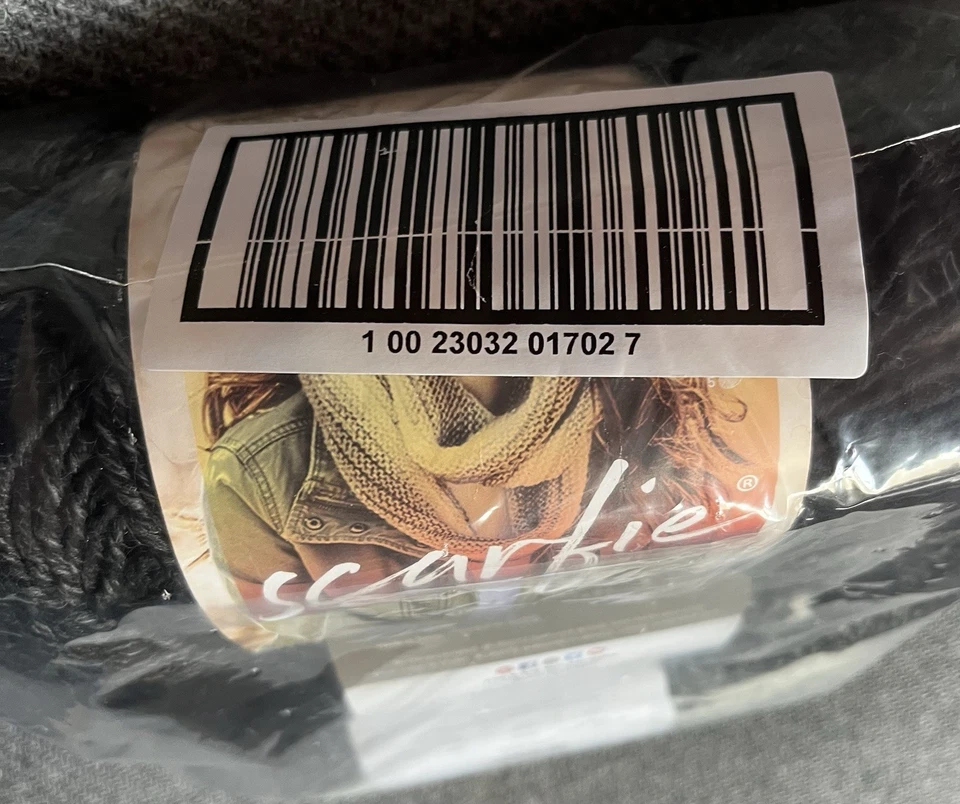 Lion Brand Scarfie Yarn Co Cream/Black 3 Pack Pkg NEW in bag - Image 2 of 4