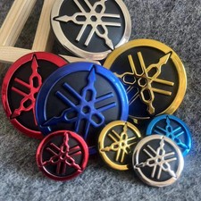 3D Yamaha Logo Sticker – Gold White Blue Red Tank Helmet Decal Emblem Set