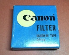 used vintage Canon G1 40mm Lens Filter Thin Silver Chrome?With box
