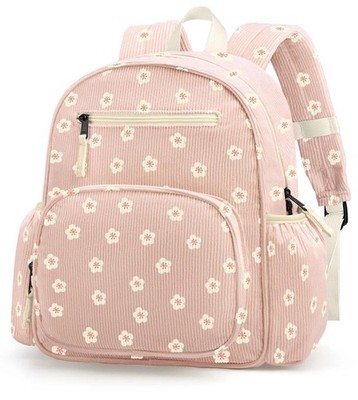 atgark Corduroy Toddler Backpack for Girls 2-5, Preschool Kindergarten Backpa...