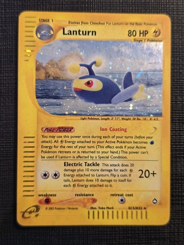 Pokemon Karte Lanturn Holo H15/H32 Englisch Aquapolis