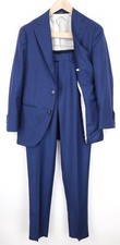 Suitsupply La Spalla Men's Suit UK34S Blue Pure Wool 2 Pieces Skirt Pants
