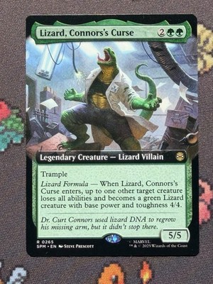 Lizard Connor s Curse Extended Art MTG Spider-Man Magic The Gathering Rare 0265