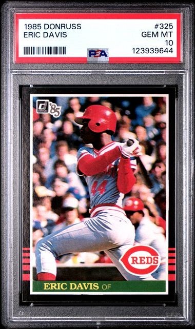 1985 Donruss ERIC DAVIS #325 ROOKIE RC Reds - PSA 10 GEM MINT