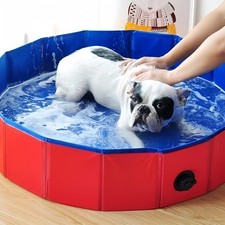 Foldable Dog Swimming Pool Pets Bathing Tub Large Collapsible Kiddie Grooming