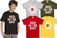 Neu Kinder Jungen Mädchen Red Nose Day 2026 T-Shirt Comic Relief Kinder Unisex Top