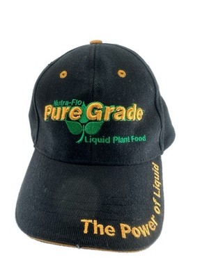 Vintage Nutra-Flo Pure Grade Farmer Hat K-Products Black Cap The Power of Liquid