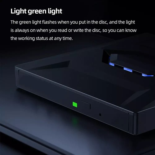 PC Laptop Windows 11 10 External CD DVD Drive USB 3.0 Writer Burner Player black - Picture 15 of 15