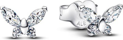 Pandora Damen-Ohrstecker, Schmetterling, Silber