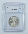 1934 Walking Liberty Half Dollar MS62 ICG