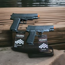 Christmas Gift Set Of 2 Airsoft Guns UKRAMS M996B 7" Spring Airsoft Pistols