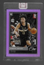 JORDAN NWORA 2020-21 PANINI ONE AND ONE PURPLE ROOKIE CARD #124  /25