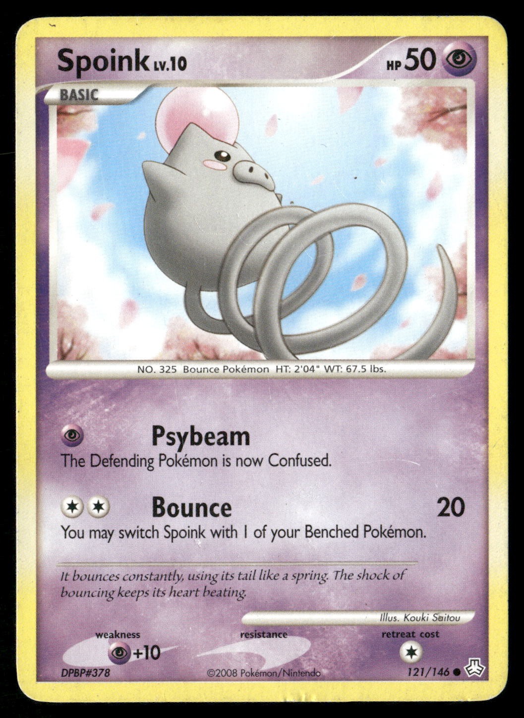 Spoink 121/146 Common Legends Awakened Pokemon HP