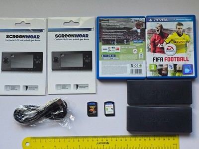 Dragon's Crown & Fifa Sony Playstation PS VITA Original Game Carts Case USB Kabel