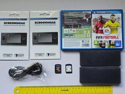 DRAGON'S CROWN & FIFA SONY PLAYSTATION PS VITA Genuine Game Carts Case USB Cable - Image 1 of 4