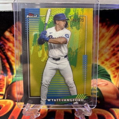 2026 Topps Finest #67 Wyatt Langford Yellow Refractor /275 - Texas Rangers