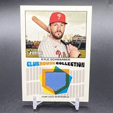 2026 Topps Heritage - Clubhouse Collection Relics Kyle Schwarber BLUE JERSEY SP