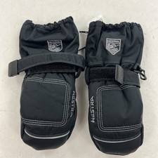 Hestra Baby Zip Long Mitt Size 1 Black Snow Gloves Mittens Primaloft Winter