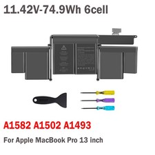 LOT A1582 Replace Battery 11.42V 74.9WH For Macbook Pro 13'' Retina A1502 2015