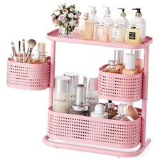3 Tier Bathroom Organizer Countertop, Multi-Purpose Makeup Organizer, PINK