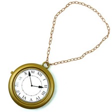 Flavor Flav Inspired Jumbo Clock Necklace - Hangs 8 Inches with 35-Inch Chain