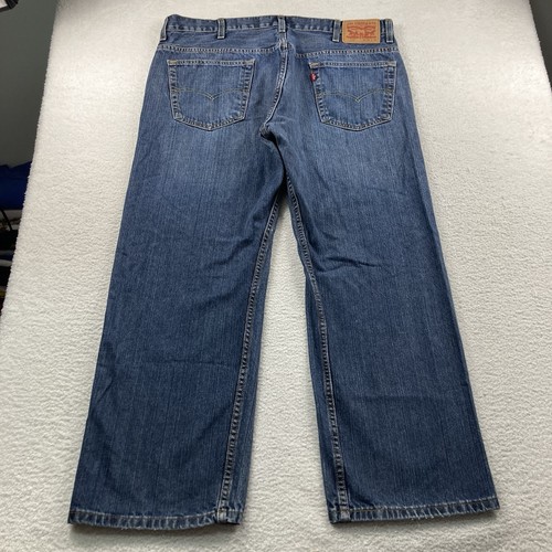 Levi's 569 Jeans Mens 38x30 Blue Baggy Wide Leg Denim Loose Straight Fit